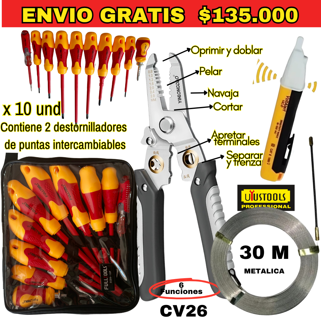 Combo de herramientas ID26 - ENVIO GRATIS
