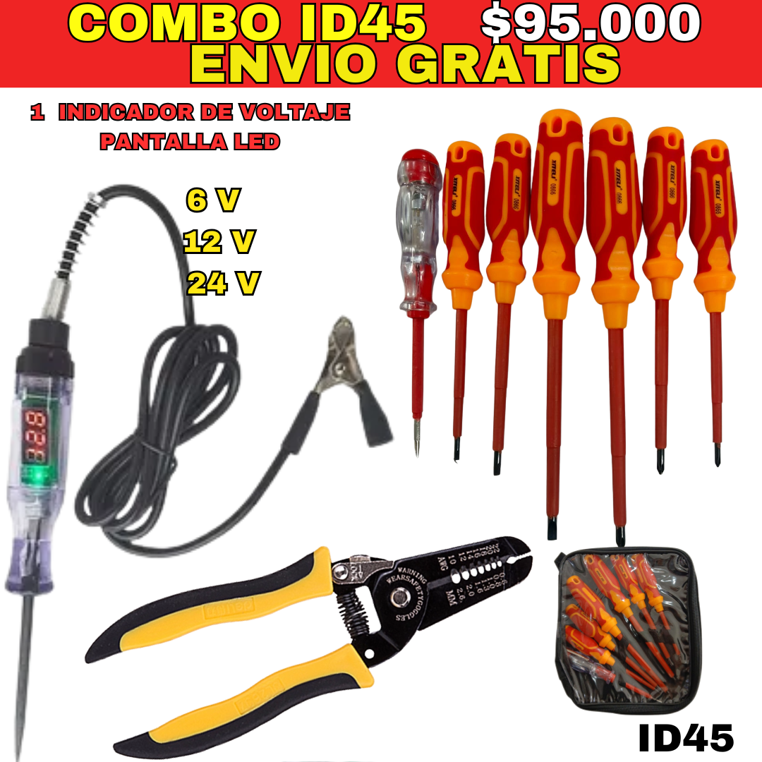 Combo de herramientas ID45 - ENVIO GRATIS