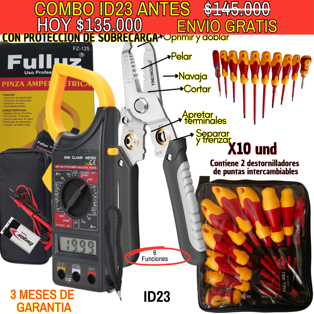 Combo de herramientas ID23 -Envió Gratis