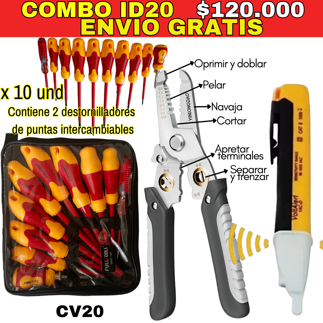 Combo Herramientas ID20-Envió Gratis