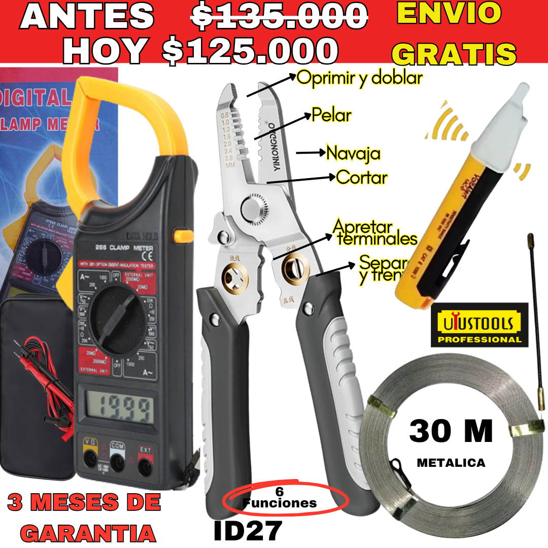 Combo de herramientas ID27 - ENVIO GRATIS