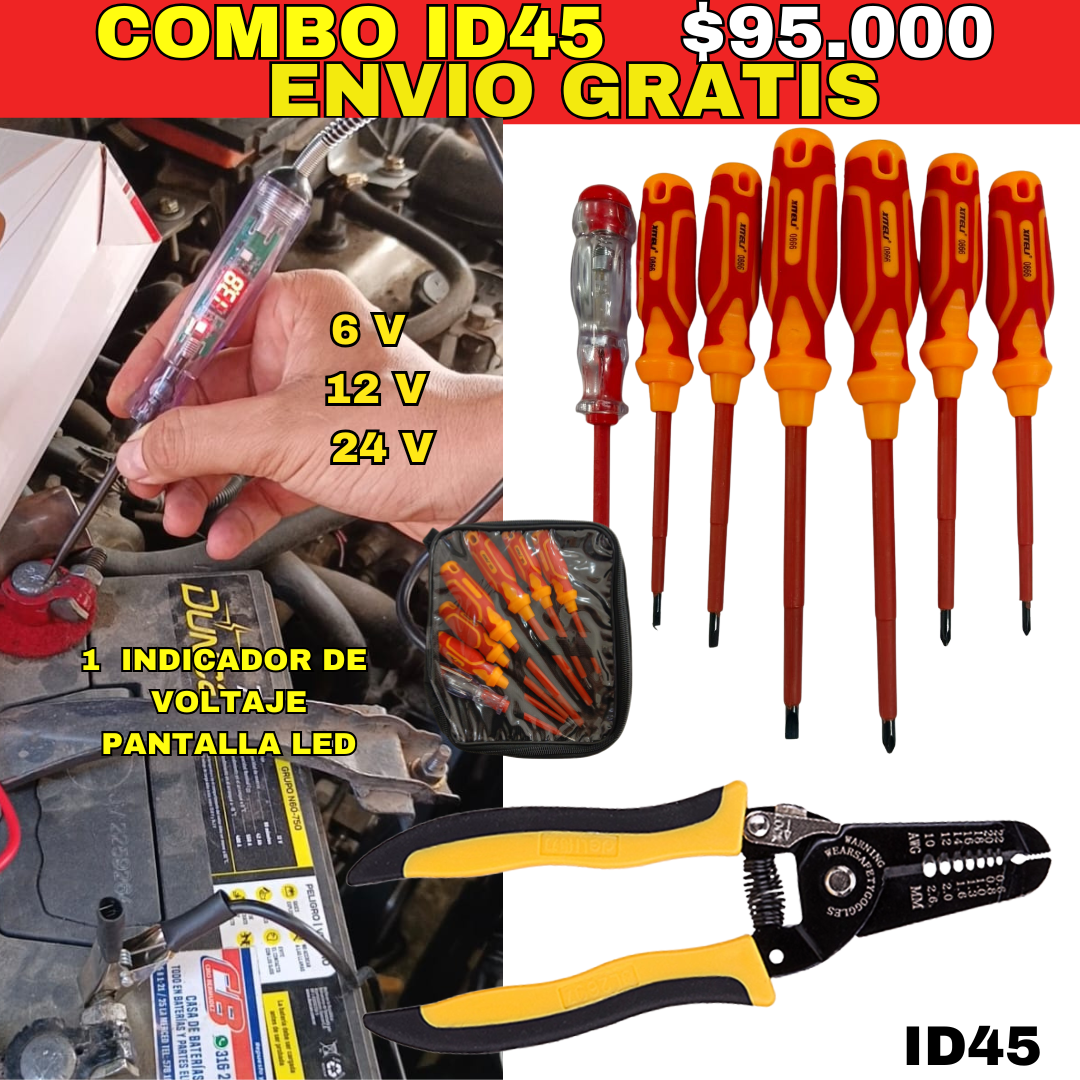 Combo de herramientas ID45 - ENVIO GRATIS
