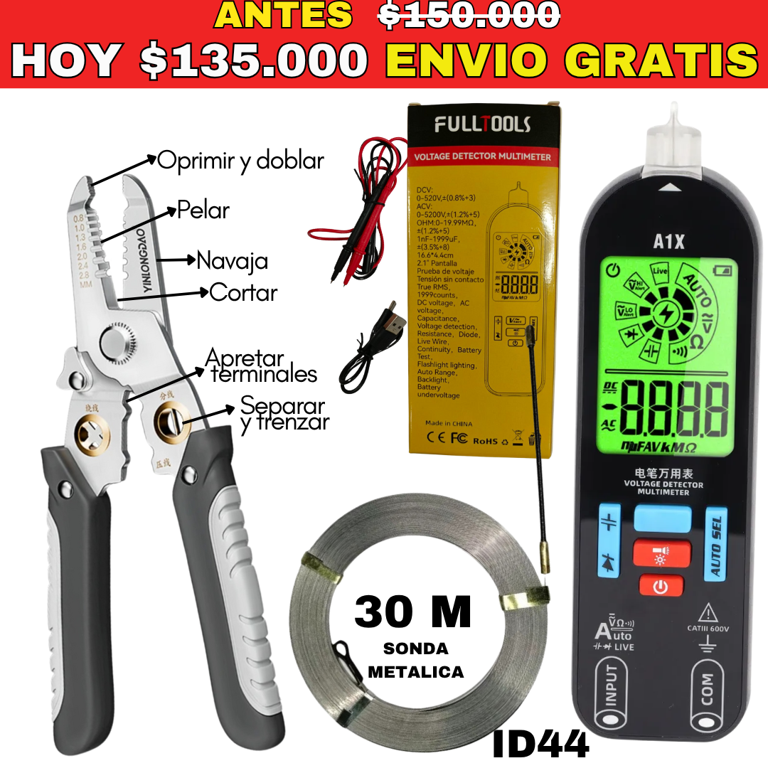 Combo de herramientas ID44 -Envió Gratis