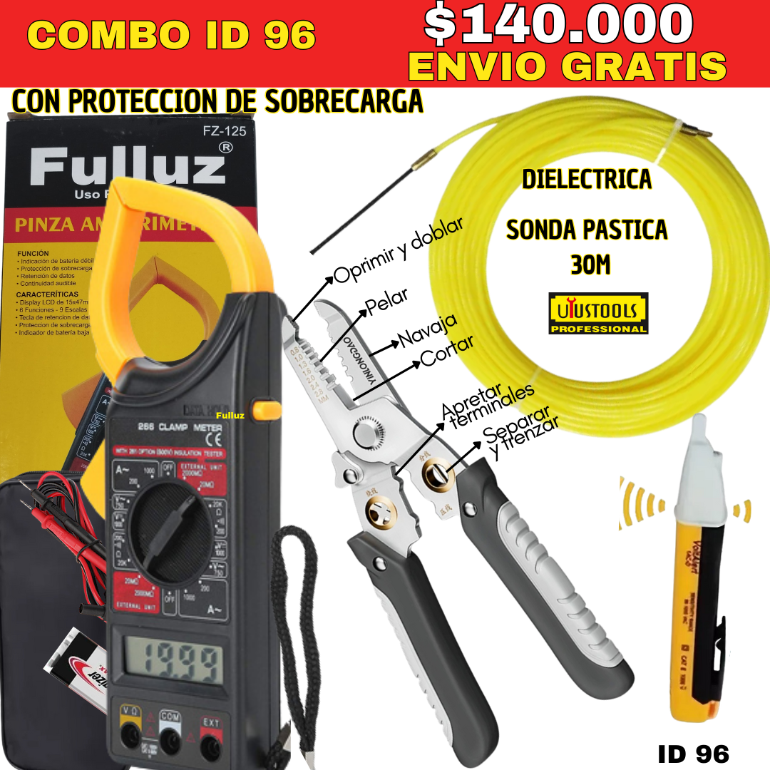 Combo de herramientas ID96 - ENVIO GRATIS