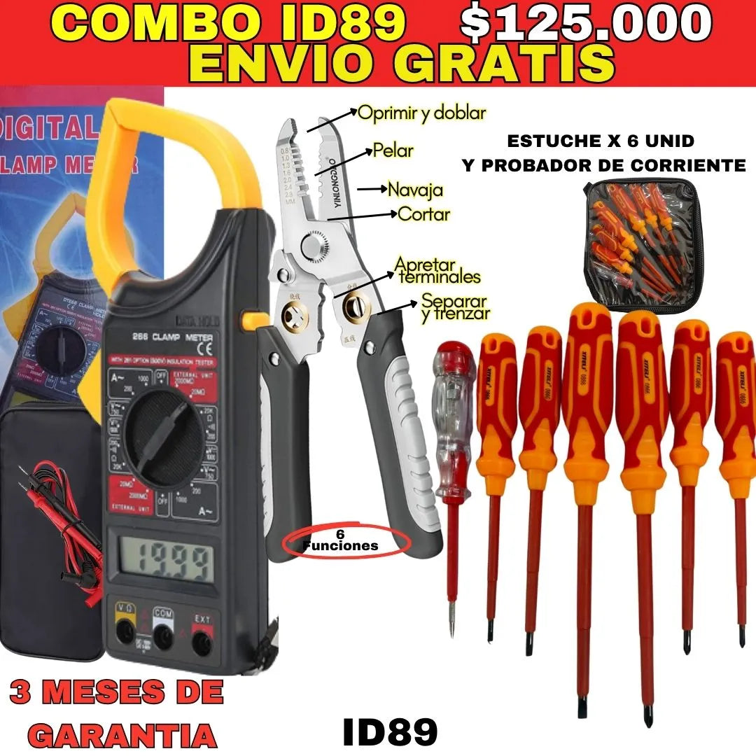 Combo Herramientas ID89 -Envió Gratis