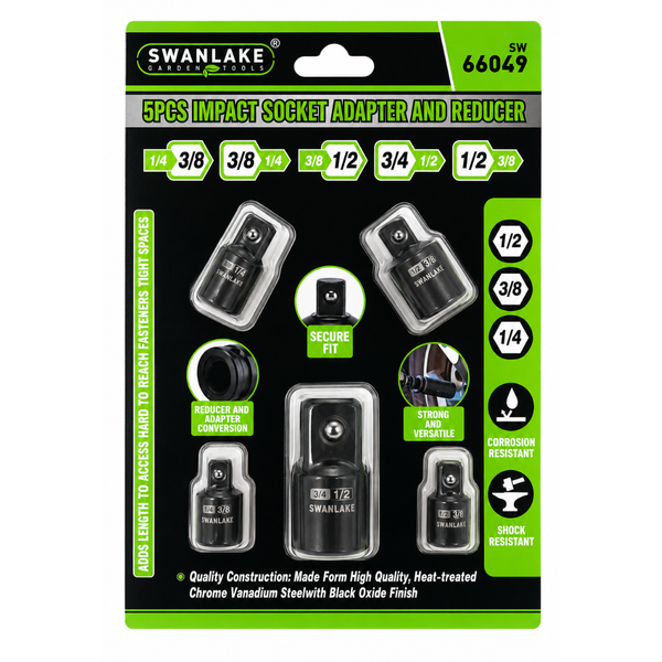Juego de 5 Adaptadores y Reductores de Impacto SWANLAKE – SW66049