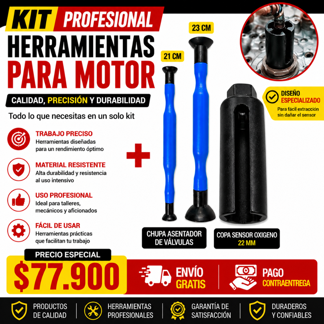 Chupa Asentador de Válvulas y Copa Sensor de Oxígeno 22 MM ENVIO GRATIS