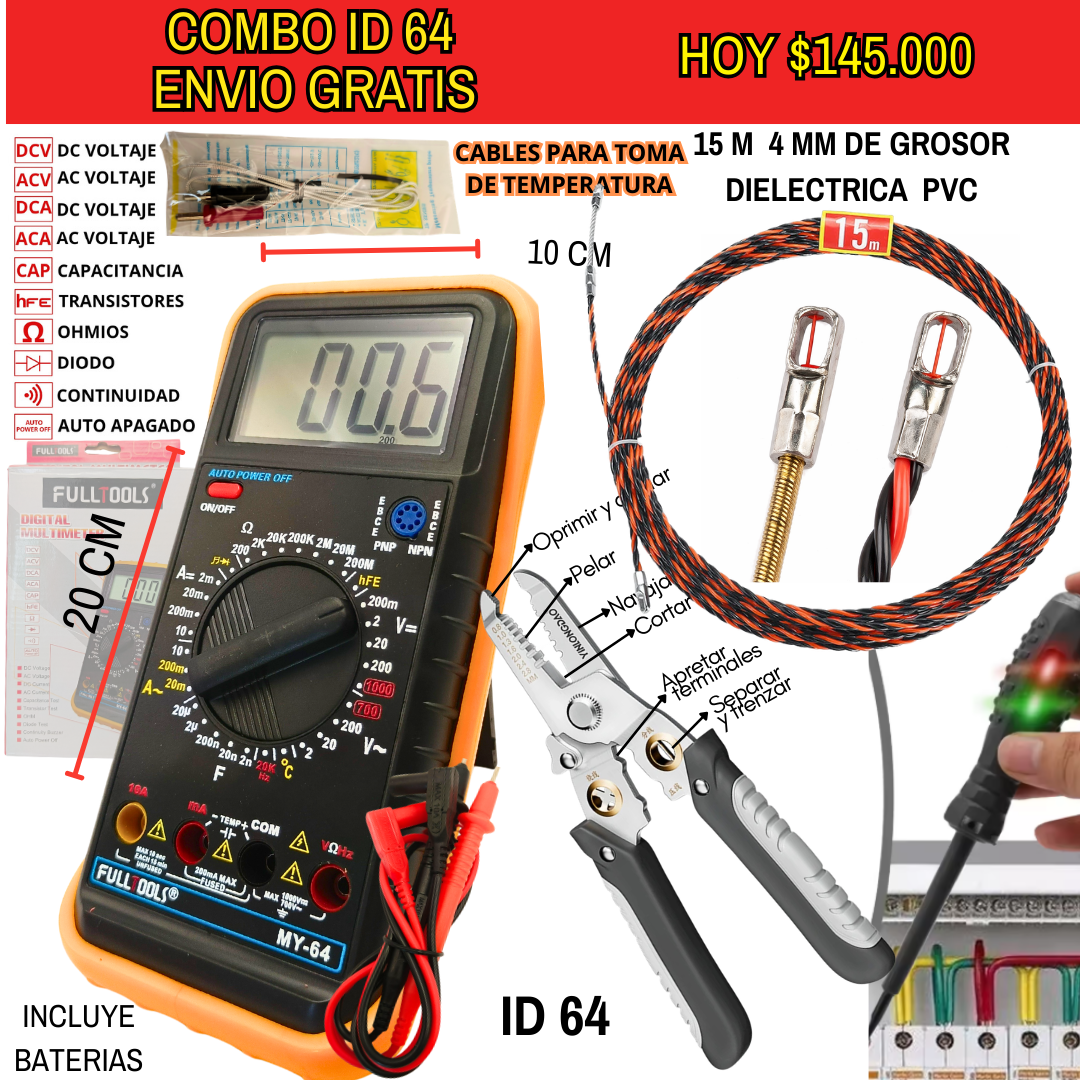 Combo de herramientas ID64 -Envió Gratis