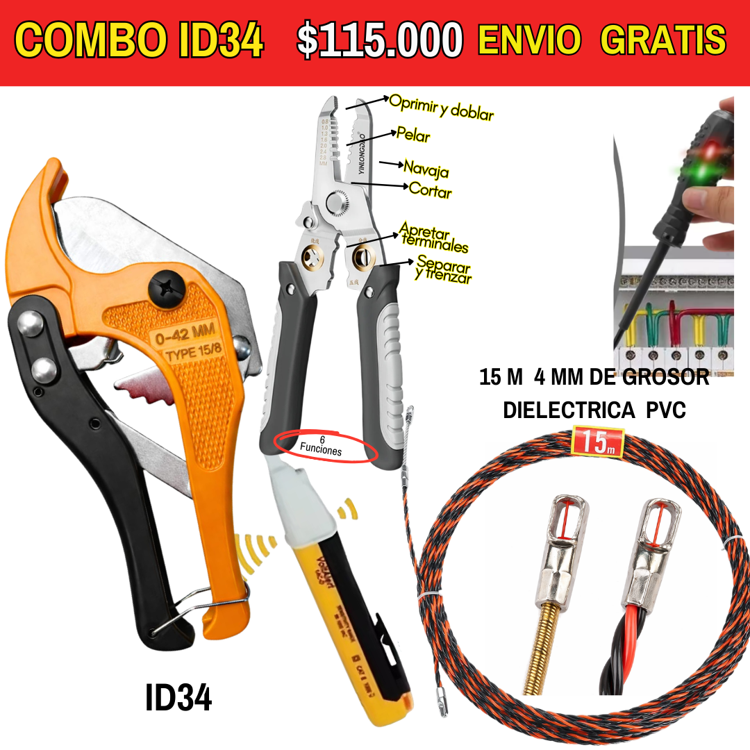 Combo de herramientas ID34 -Envió Gratis