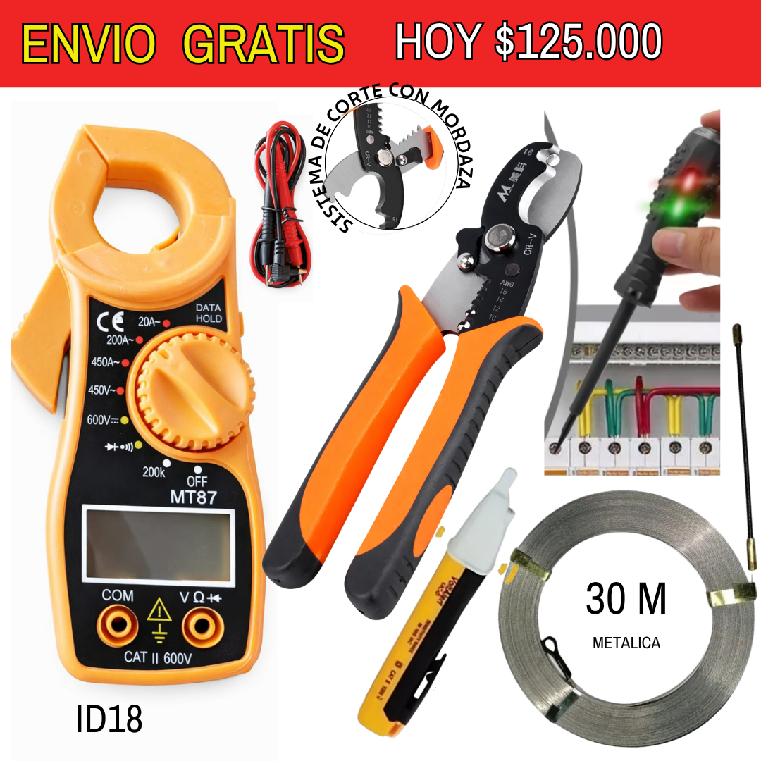 Combo de herramientas ID18-Envió Gratis