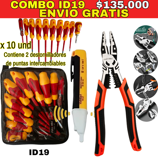 Combo de herramientas ID19 - ENVIO GRATIS