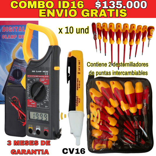 Combo de herramientas ID16 - ENVIO GRATIS