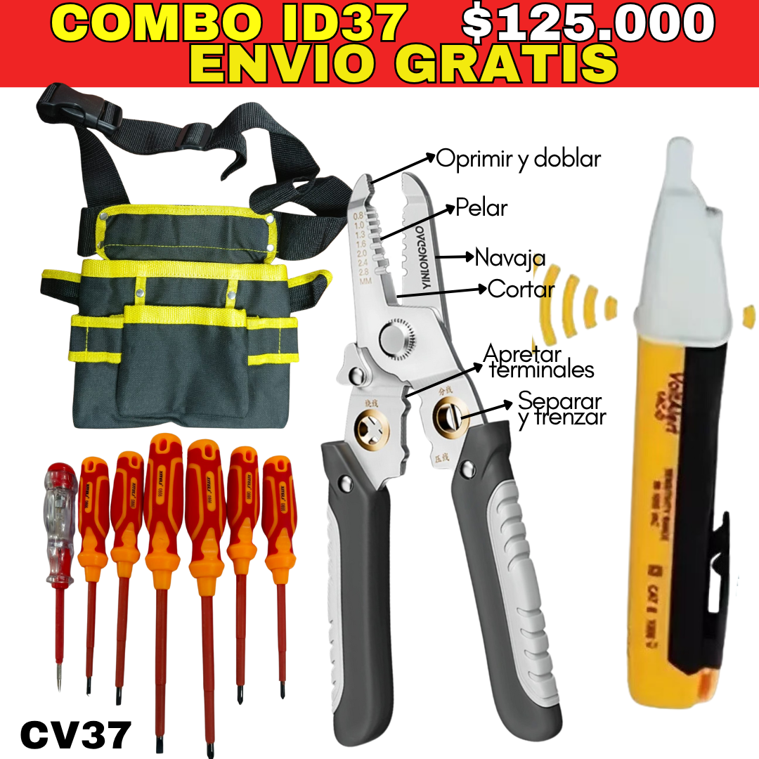 Combo de herramientas ID37 - ENVIO GRATIS