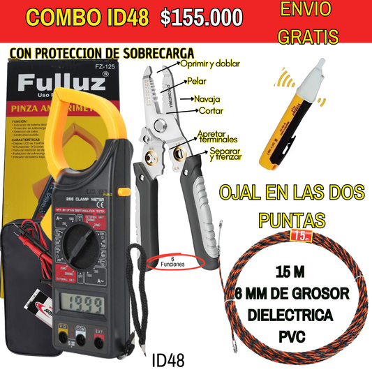 Combo de herramientas ID48 [SONDA 15 METRO]-Envió Gratis