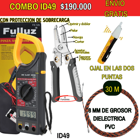 Combo de herramientas ID49  [SONDA 30 METRO] -Envió Gratis