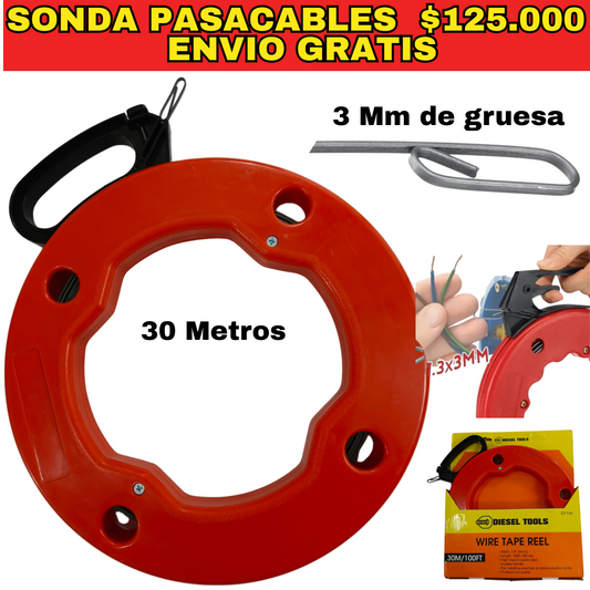 Sonda Pasacables 30 Metros - ENVIO GRATIS
