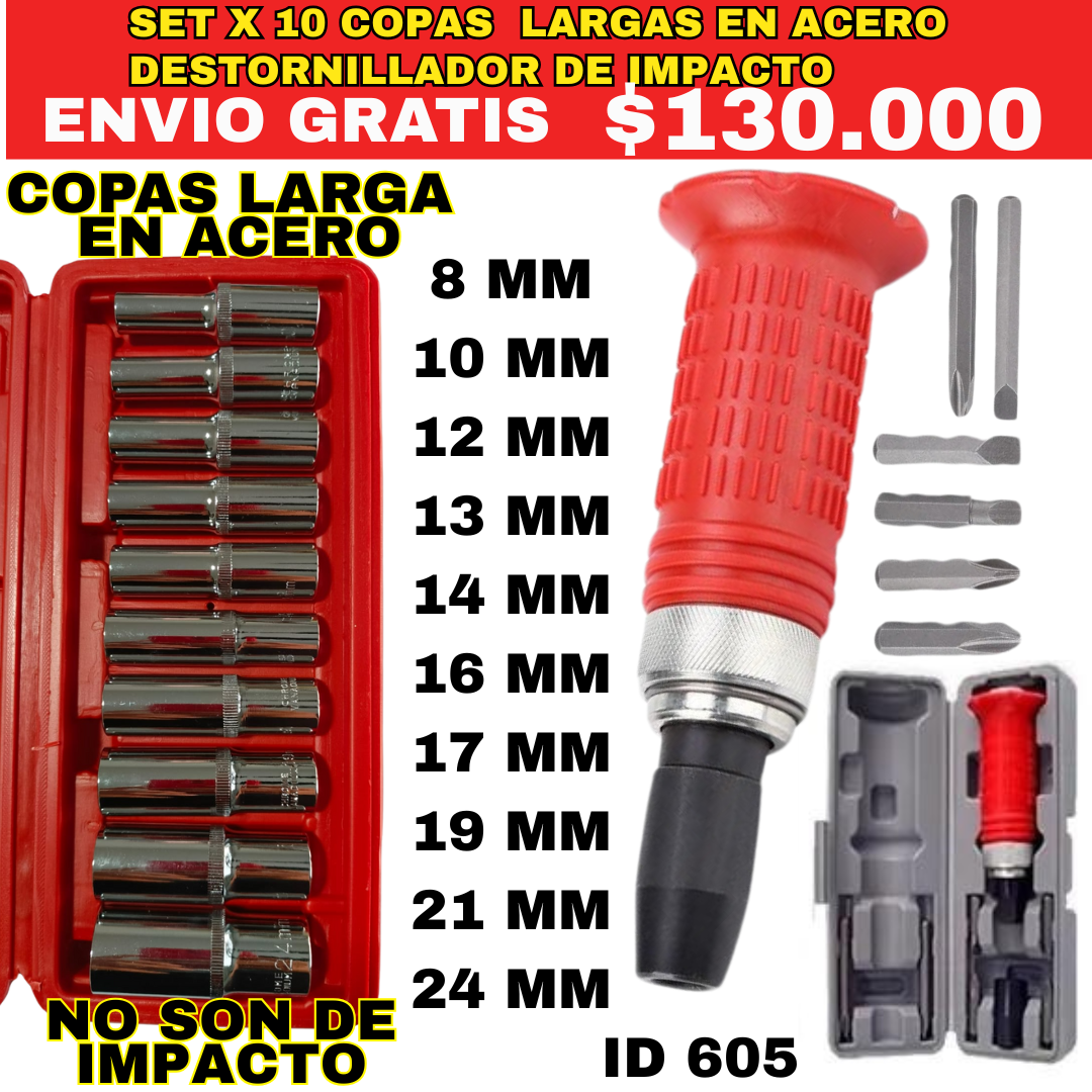 Combo Herramientas ID 605  -ENVIO GRATIS