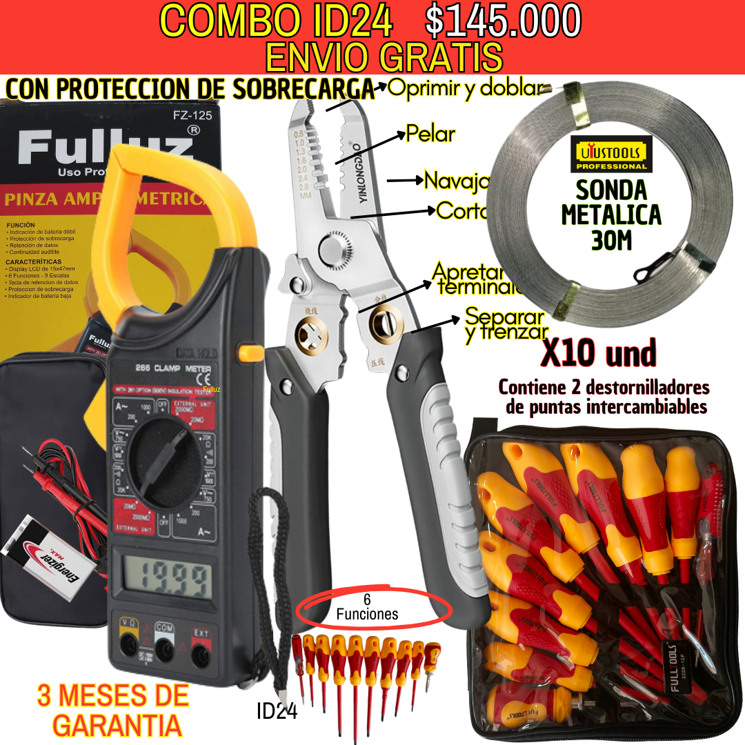 Combo Herramientas ID24-Envió Gratis