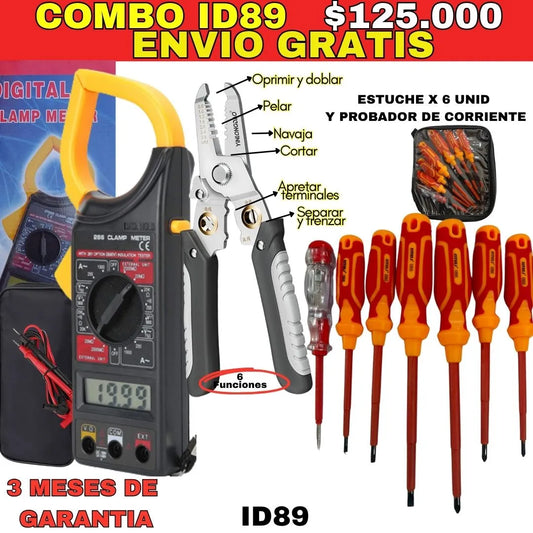 Combo Herramientas ID89 -Envió Gratis