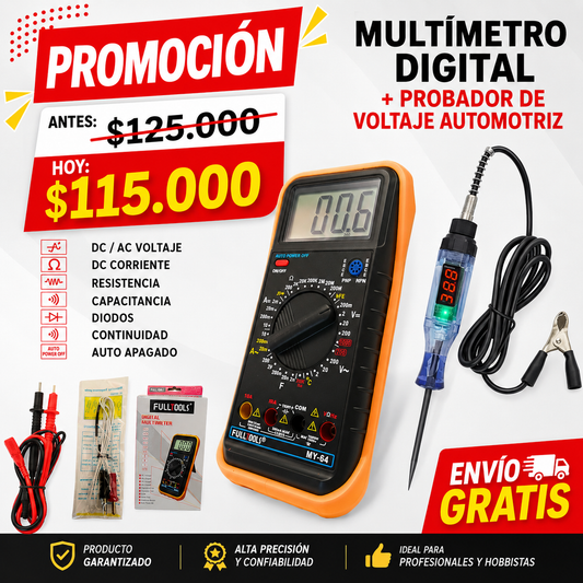 Combo de herramientas Multimetro + Probador de Voltaje ENVIO GRATIS