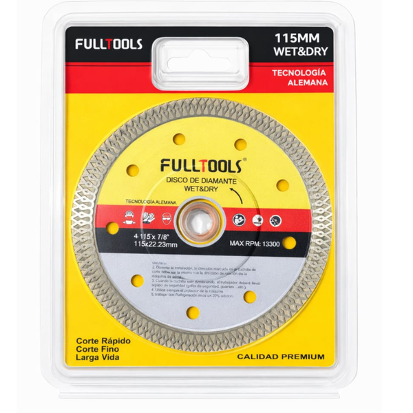 Disco Diamante Ultrafino Corte Seco Fulltools Coltools 4 1/2