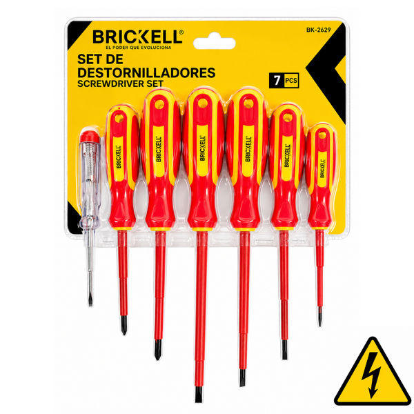 Destornillador Dieléctrico Aislado Brickell 500 V