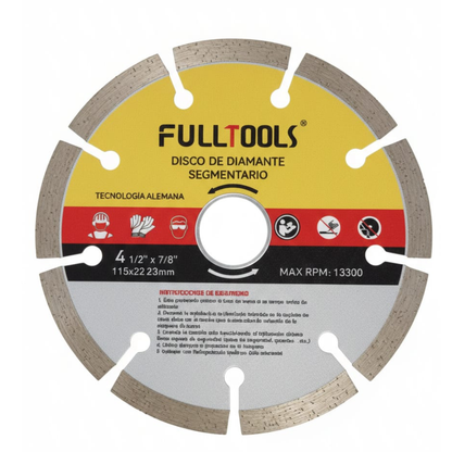 Paquete x 12 discos de pulidora  diamantado  4.5"  115 MM X 22.23 MM  ENVIO GRATIS