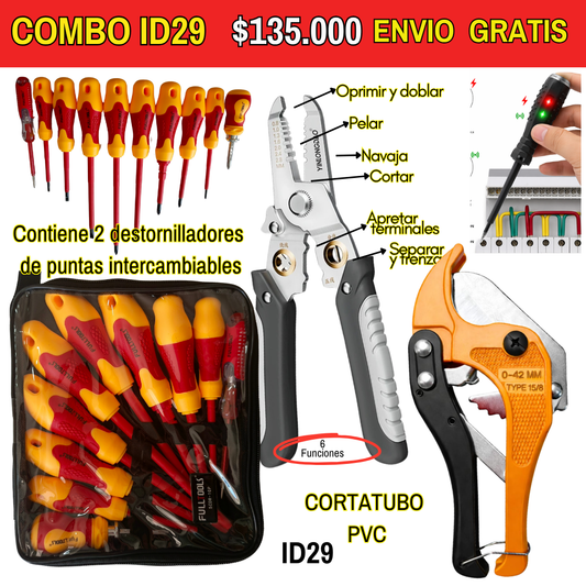 Combo de herramientas ID29 - ENVIO GRATIS