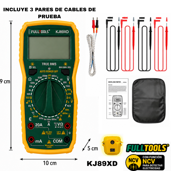 Multímetro Digital Profesional TRUE RMS KJ89XD