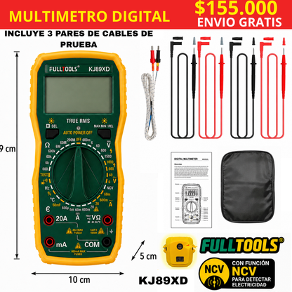 Multímetro Digital Profesional TRUE RMS  KJ89XD  ENVIO GRATIS
