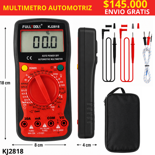 Multímetro Digital Automotriz FULLTOOLS KJ2818 ENVIO GRATIS