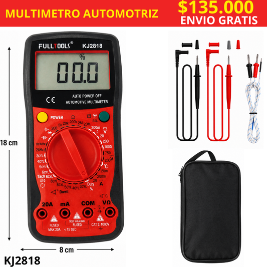 Multímetro Digital Automotriz FULLTOOLS KJ2818 ENVIO GRATIS