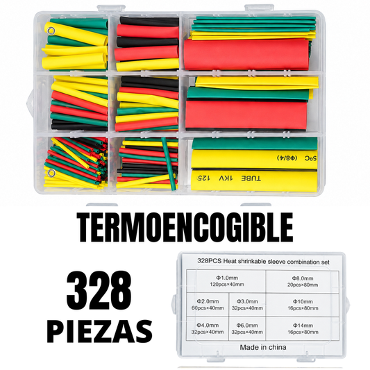Kit tubos termoencogibles - 328 PIEZAS