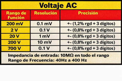 Combo de herramientas Multimetro + Probador de Voltaje