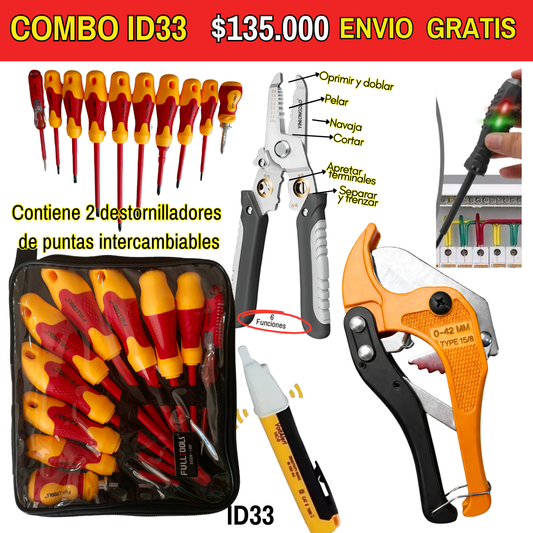 Combo de herramientas ID33 -Envió Gratis