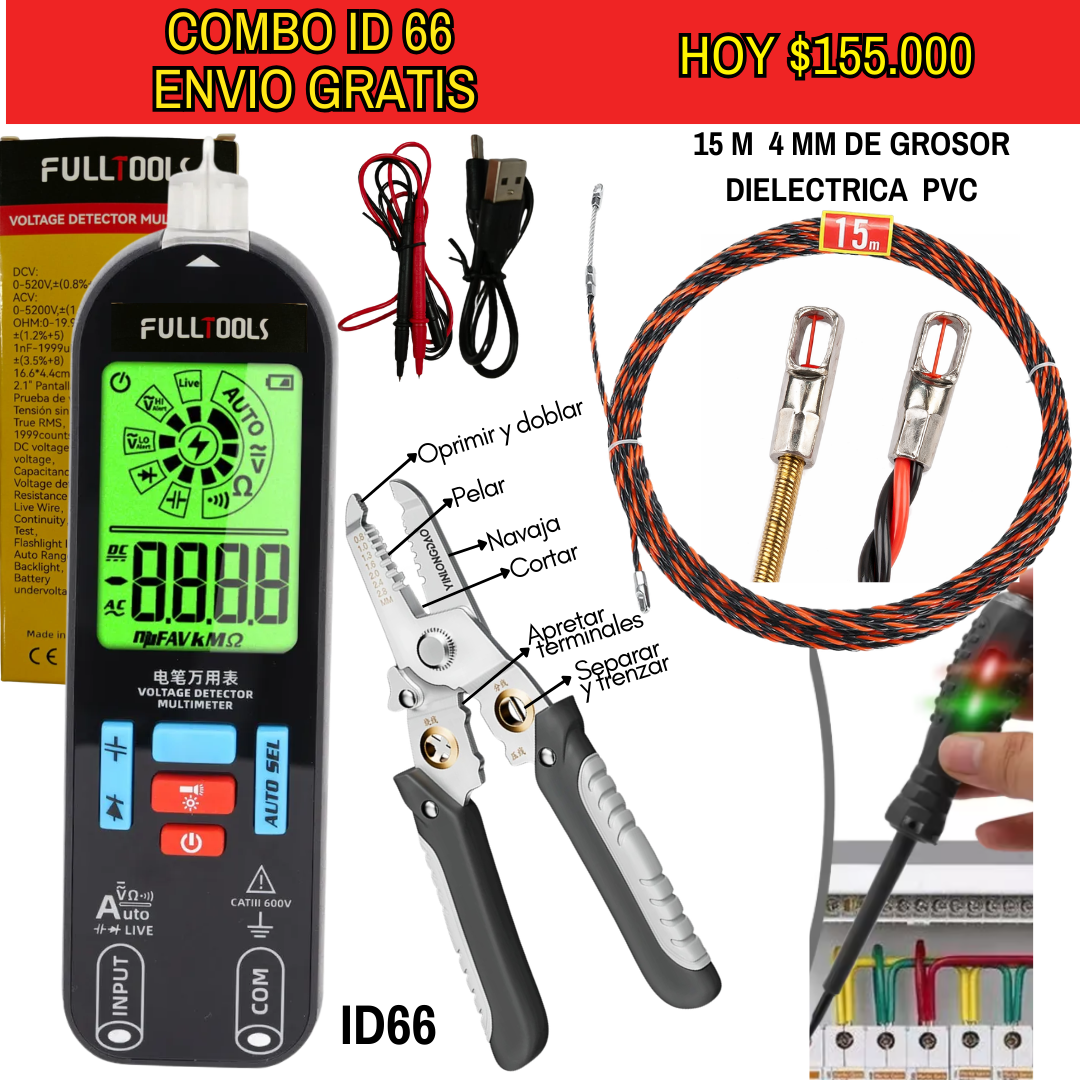 Combo de herramientas ID66 -Envió Gratis
