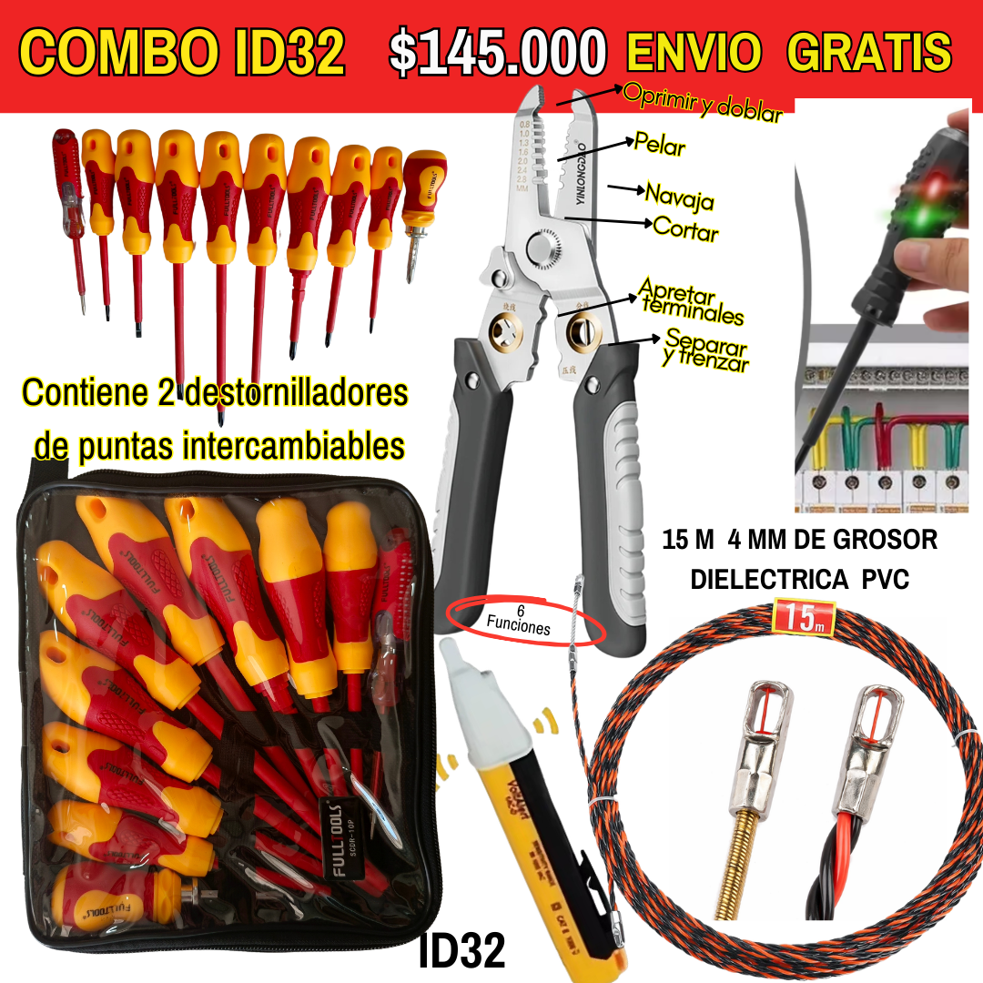 Combo de herramientas ID32-Envió Gratis